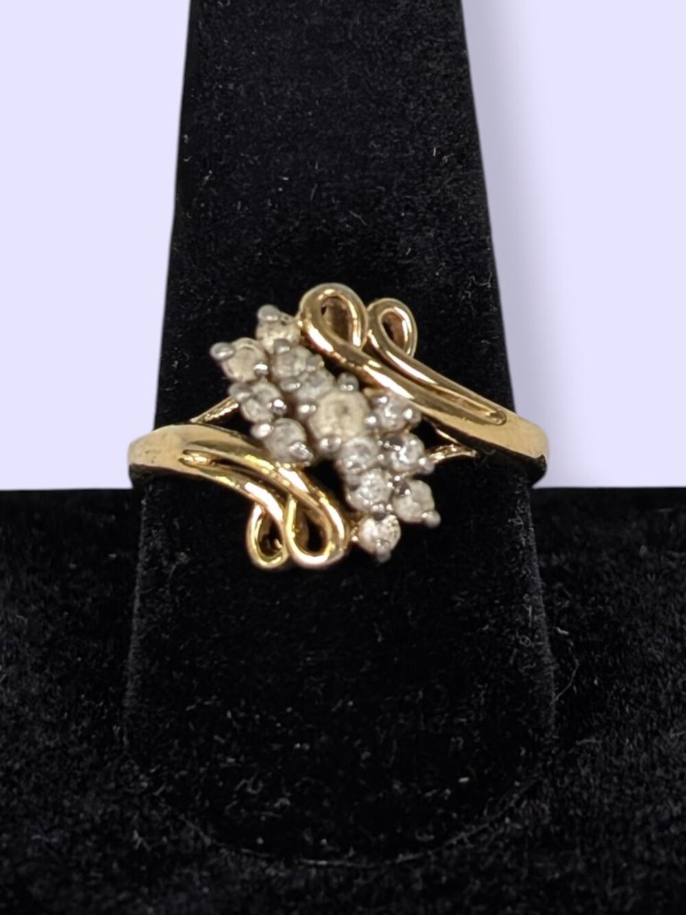 Vintage Uncas Gold Tone Swoop Ring